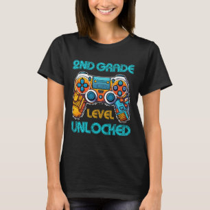 Video Game Boys Kinder 2. Klasse Entsperrte Ck T T-Shirt