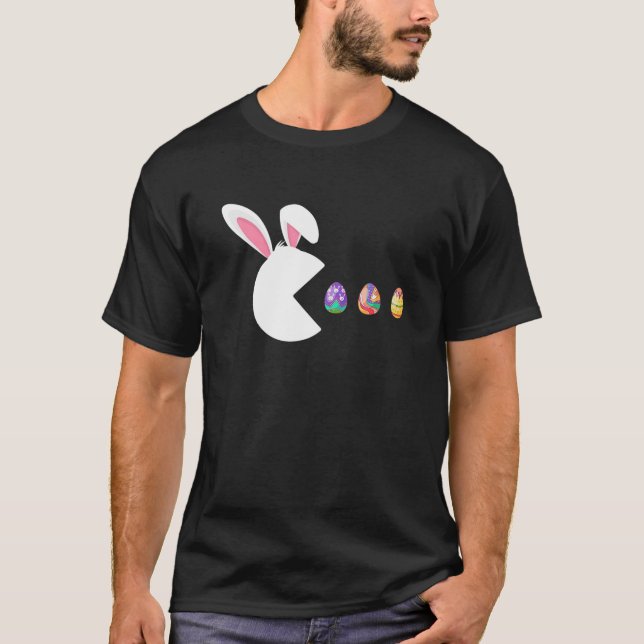 Video Game Bunny Eggs Osterspiel Kinderspielerinne T-Shirt (Vorderseite)