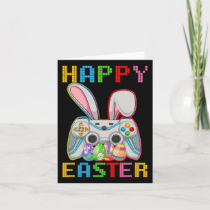 Video Game Bunny Rabbit Happy Ostertag Gamer Boy Karte