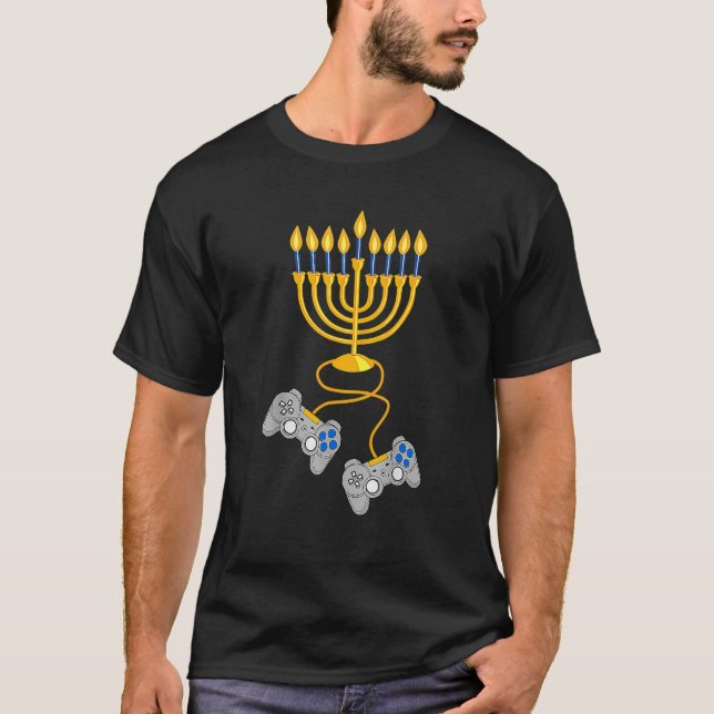 Video Game Controller Chanukah 2022 Hanukkah Menor T-Shirt (Vorderseite)