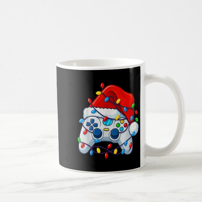 Video Game Controller Christmas Santa Hat Gamer Fu Kaffeetasse (Rechts)