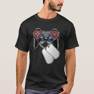 Video Game Controller Dog Tag Veterans Tag Cool Ga T-Shirt