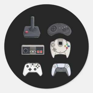 Video Game Controller Funny Boys Kids Gaming Runder Aufkleber