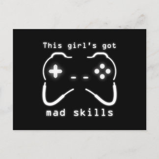 Video-Game-Controller für Mädchen mit Got Fähigkei Postkarte