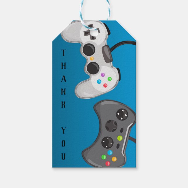 Video Game Controller Gamer Birthday Party - Gefal Geschenkanhänger (Vorderseite)