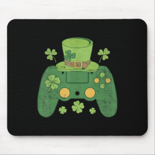 Video Game Controller Irish Gamer Boys Happy St Pa Mousepad