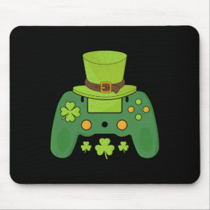 Video Game Controller Irish Gamer Boys Happy St Pa Mousepad