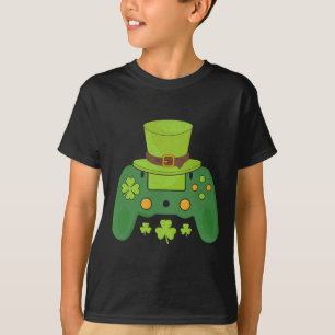 Video Game Controller Irish Gamer Boys Happy St Pa T-Shirt
