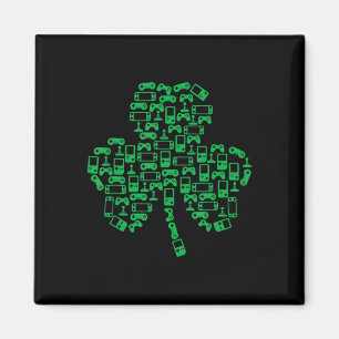 Video Game Controller Kleeblatt Irish Gamer St Pat Magnet