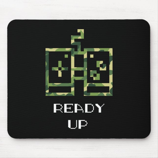 Video Game Controller Ready Up Gamer Mousepad (Vorne)