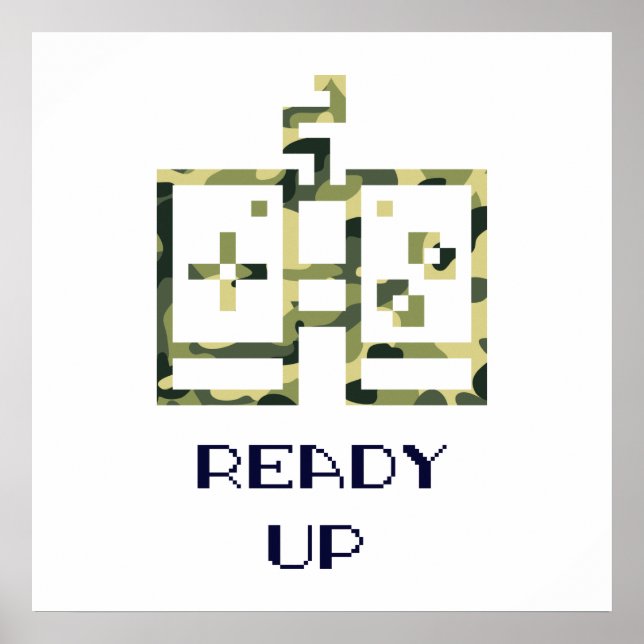 Video Game Controller Ready Up Gamer Poster (Vorne)