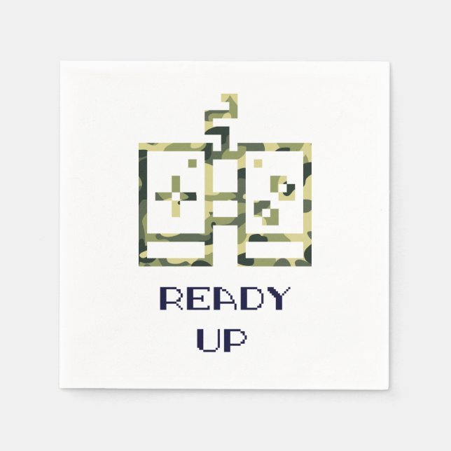 Video Game Controller Ready Up Gamer Serviette (Vorderseite)