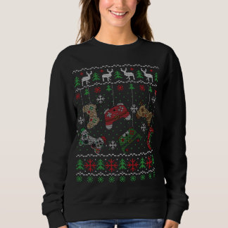 Video Game Controller Santa Elf Ugly Weihnachtsjun Sweatshirt