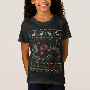 Video Game Controller Santa Elf Ugly Weihnachtsjun T-Shirt