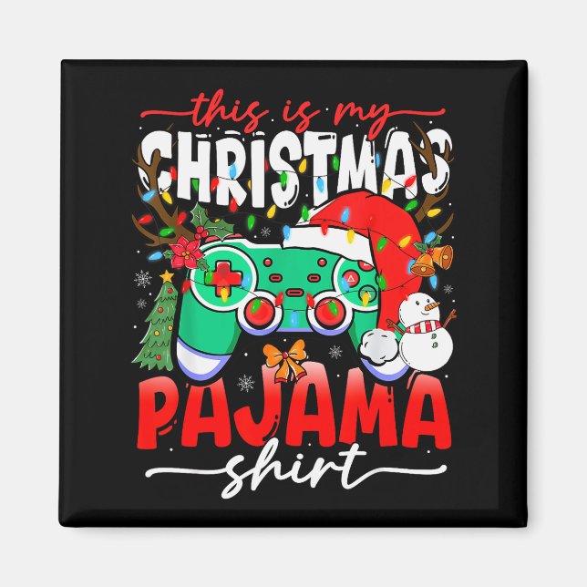 Video Game Controller This Is My Christmas Pajama  Magnet (Vorne)