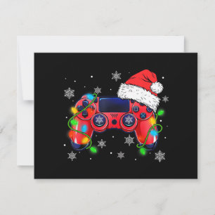 Video Game Controller Weihnachten Santa Hut Gamer
