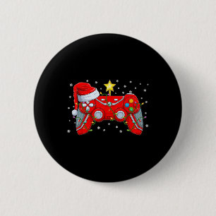 Video Game Controller Weihnachts-Weihnachtsmannmüt Button
