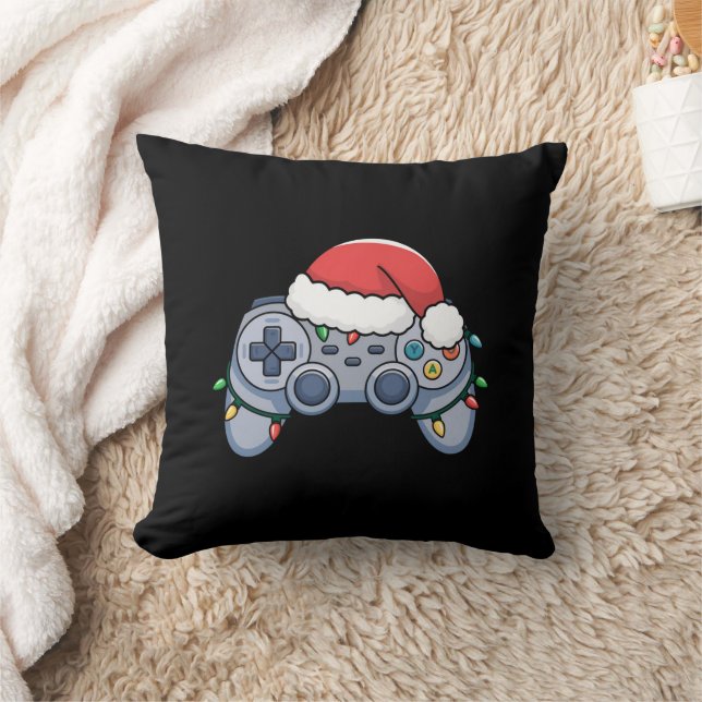 Video Game Controller Weihnachts-Weihnachtsmannmüt Kissen (Decke)