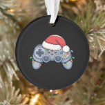 Video Game Controller Weihnachts-Weihnachtsmannmüt Ornament<br><div class="desc">Video Game Controller Weihnachts-Weihnachtsmannmütze Gamer</div>