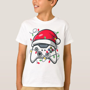 Video Game Controller Weihnachts-Weihnachtsmannmüt T-Shirt
