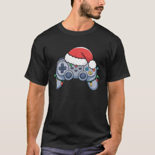Video Game Controller Weihnachts-Weihnachtsmannmüt T-Shirt