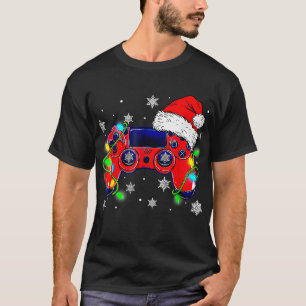 Video Game Controller Weihnachts-Weihnachtsmannmüt T-Shirt