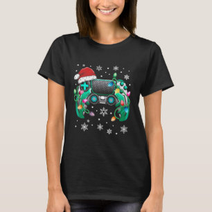 Video Game Controller Weihnachts-Weihnachtsmannmüt T-Shirt