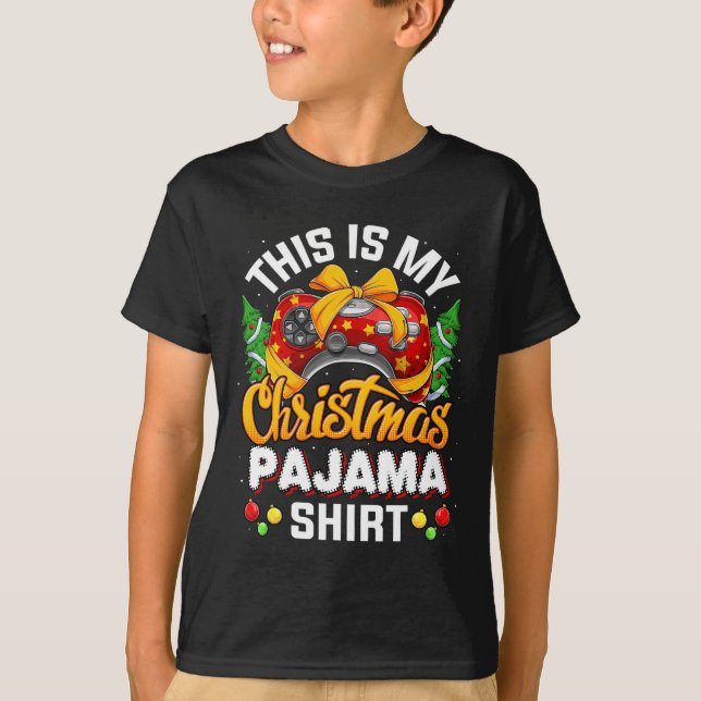 Video Game Controller Weihnachts-Weihnachtsmannmüt T-Shirt (Vorderseite)