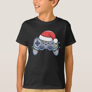 Video Game Controller Weihnachts-Weihnachtsmannmüt T-Shirt