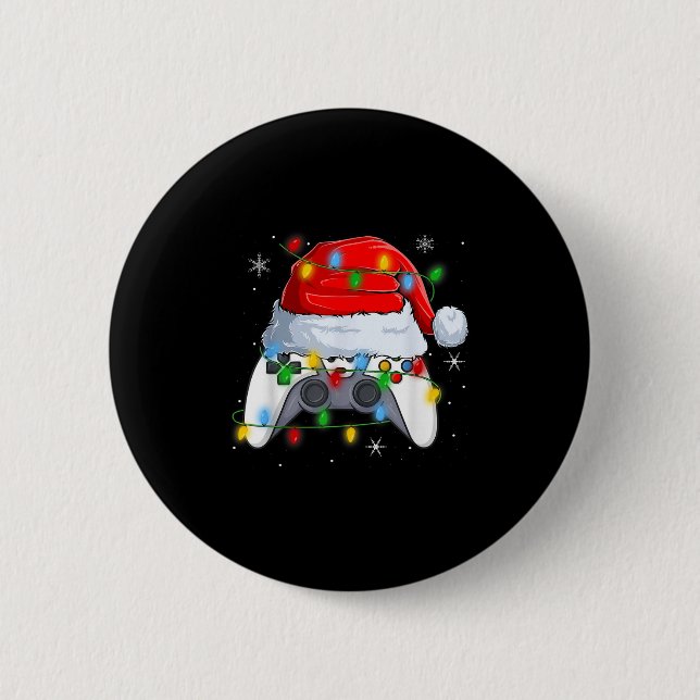 Video Game Controller Weihnachtsbeleuchtung Gamer  Button (Vorderseite)