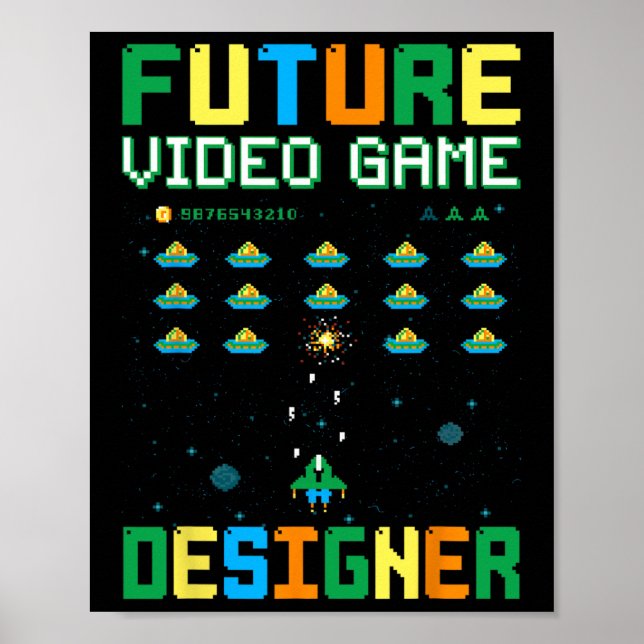 Video-Game-Designer für Kinder1 Poster (Vorne)