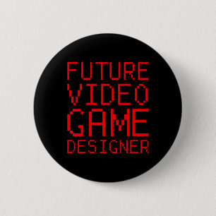Video Game Designer Kid Button