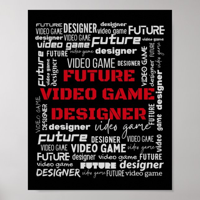 Video Game Developer Future Video Game Designer Poster (Vorne)