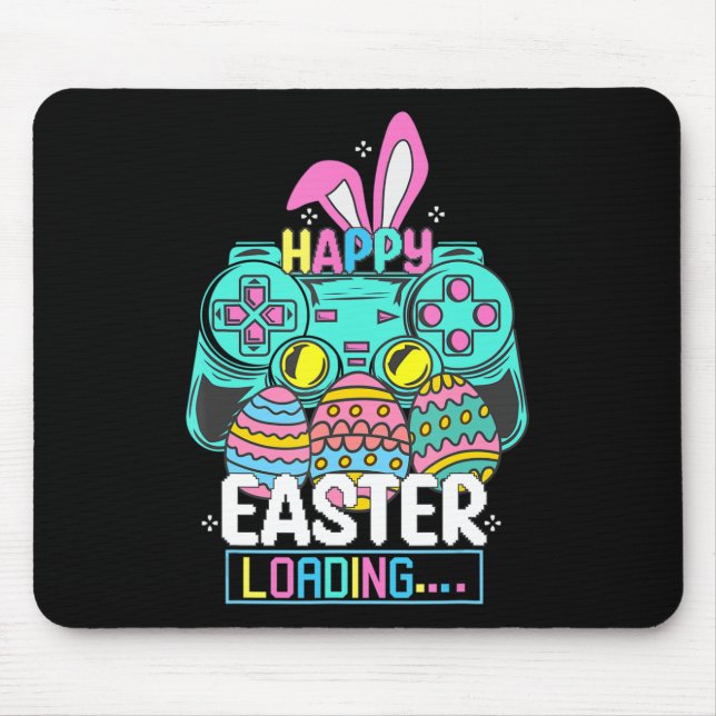 Video Game Easter Bunny Gaming Controller Gamer Bo Mousepad (Vorne)