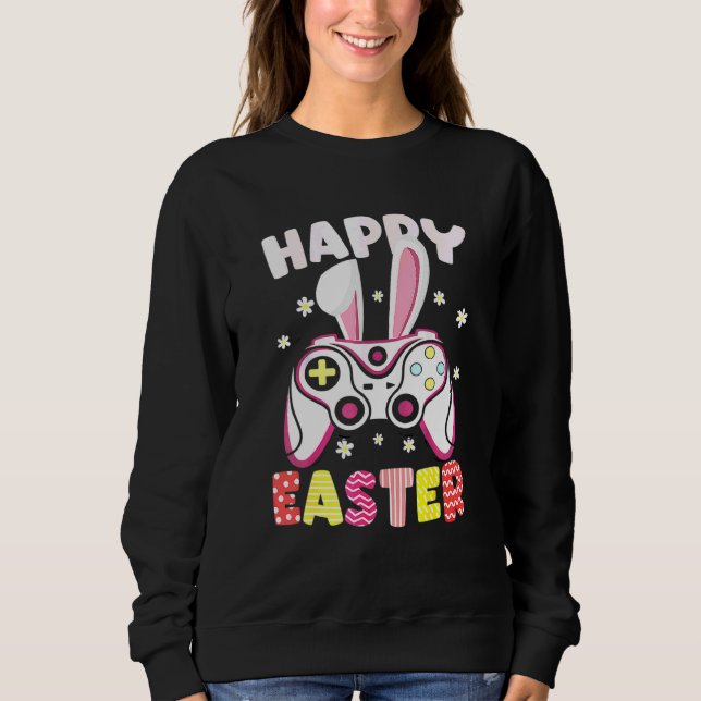 Video Game Easter Bunny Gaming Controller Gamer Bo Sweatshirt (Vorderseite)