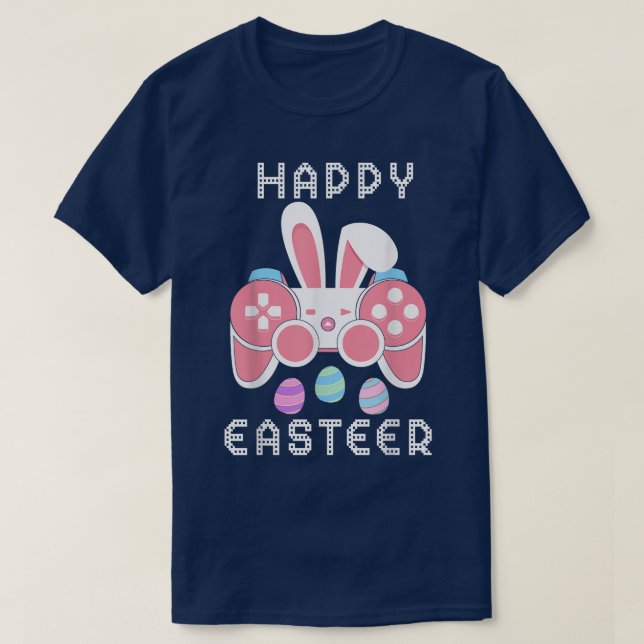 Video Game Easter Bunny Gaming Controller Gamer Bo T-Shirt (Design vorne)