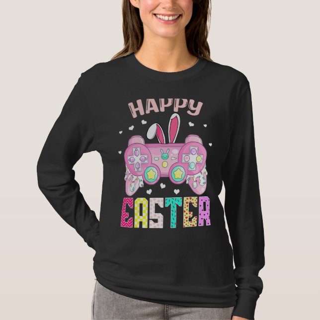 Video Game Easter Bunny Gaming Controller Gamer Gi T-Shirt (Vorderseite)