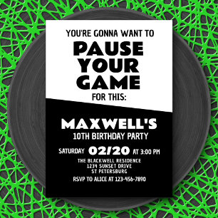 Video Game Funny Birthday Einladung