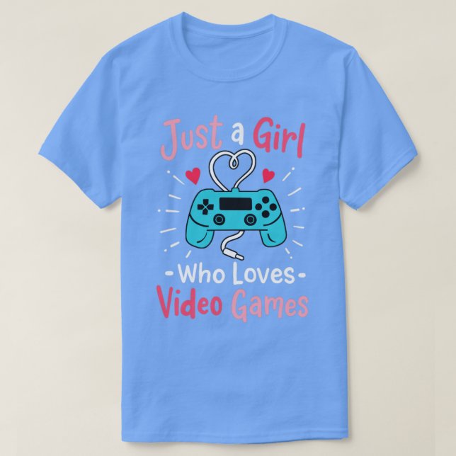 Video Game Gamer Girl Gaming T-Shirt (Design vorne)