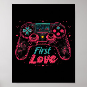 Video Game Gamer - Valentinstag Sonnige Liebe höre Poster