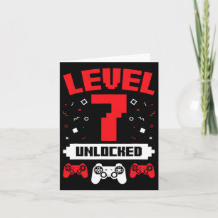 Video Game Gaming Geburtstag 7 Jahre altes Gamer-G Karte