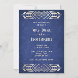 Video Game Geek Blue Wedding Einladung