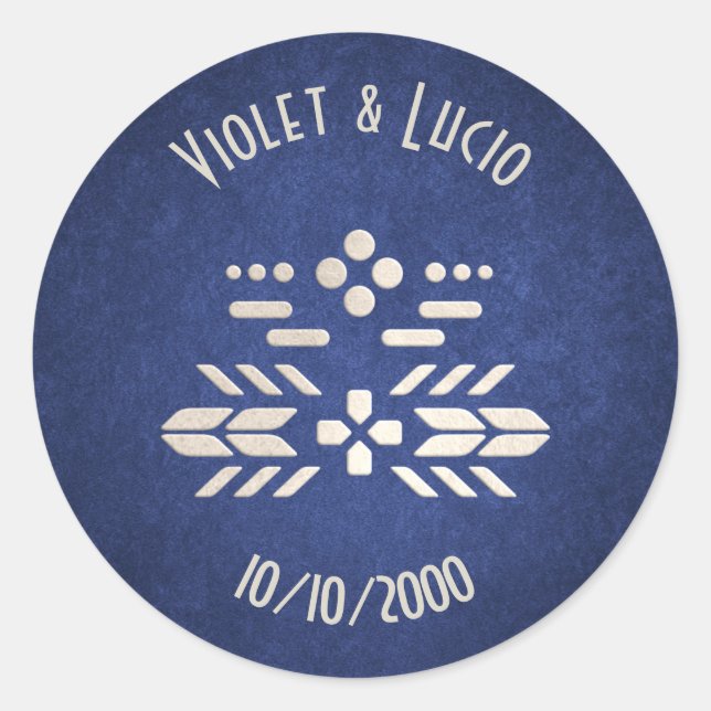 Video Game Geek Blue Wedding Runder Aufkleber (Vorderseite)