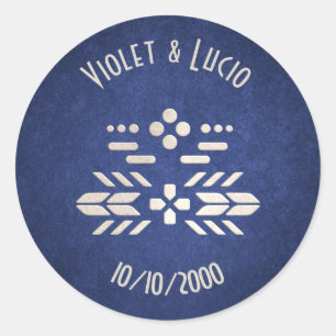 Video Game Geek Blue Wedding Runder Aufkleber