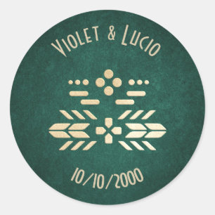 Video Game Geek Green Wedding Runder Aufkleber