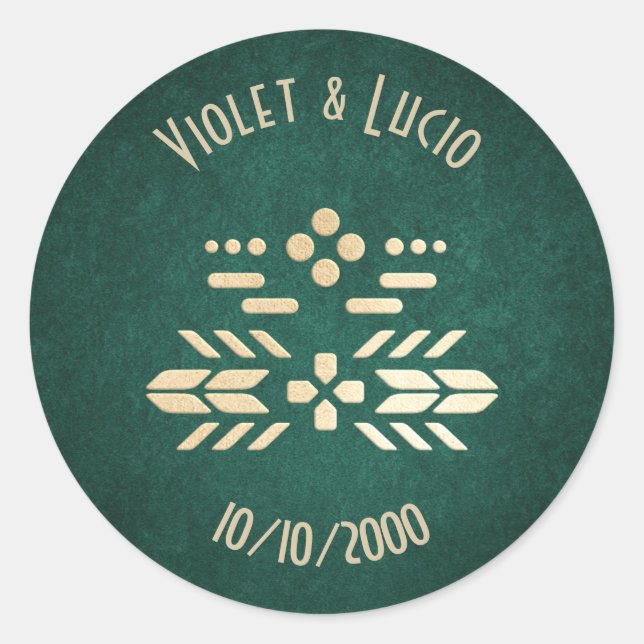 Video Game Geek Green Wedding Runder Aufkleber (Vorderseite)