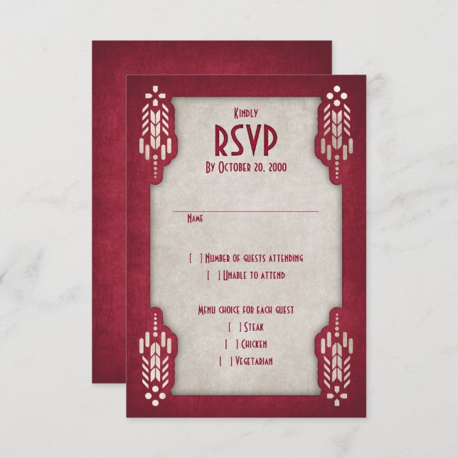 Video Game Geek Red Wedding RSVP Karte (Vorne/Hinten)