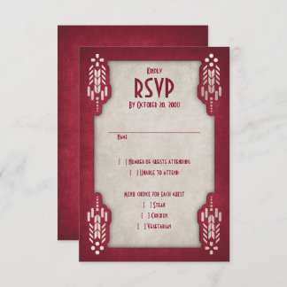 Video Game Geek Red Wedding RSVP Karte