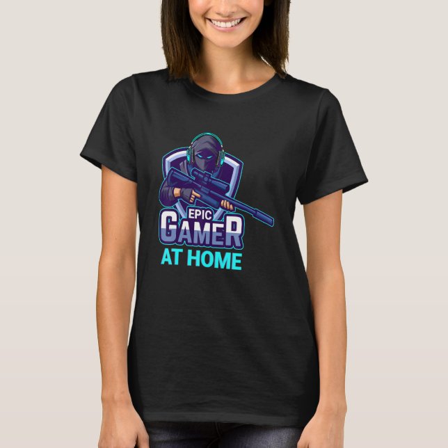 Video Game Graphic Great Neon Strike Force Gamer T-Shirt (Vorderseite)