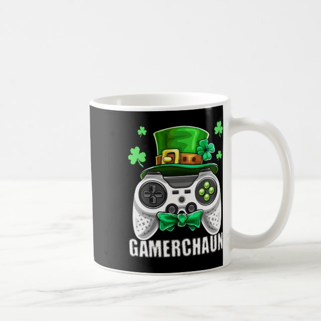Video Game Leprechaun Kostüm St. Patrick's Day Ki Kaffeetasse (Rechts)